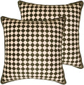 patdrea Designer Velvet Throw Pillow Cover,Set of 2,18"x18"-BrigittaC by patdrea