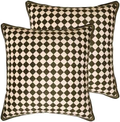 patdrea Designer Velvet Throw Pillow Cover,Set of 2,18"x18"-BrigittaC by patdrea
