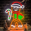 Gingerbread Man Neon Sign Dimmable Christmas Neon Light For Wall Room Decor Christmas Led Sign For Bedroom Living Room Home christmas Decor Gift Party Decorations by kzjspn