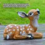 Cyrank Sika Deer Ornaments, 2pcs Sika Deer Statue Sculpture Ornaments Garden Sculpture Statue Garden Art Outdoor for Fall Winter Decor - Image 4
