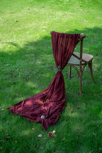 10Pcs Burgundy Cheesecloth Table Runner 120 Inches for Christmas Home Decor - Image 6