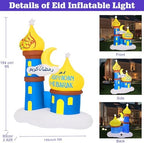 Lewondr 6FT Outdoor Inflatable Ramadan Moon Decorations with 6 LEDs Lights - Image 2