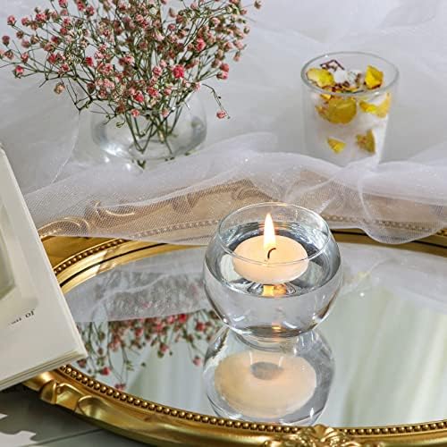 DEVI Clear Glass Votive Candle Holders, Wedding Centerpieces for Tables - Image 4