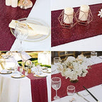 Burgundy Sequin Table Runner 12 Pack, 12x108 Glitter Table Runners - Image 4