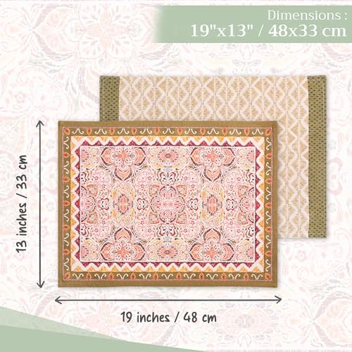Maison d' Hermine Placemats Set of 4 Reusable 100% Cotton (13"x19") - Image 4