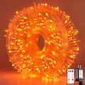 JMEXSUSS 400 LED Orange Lights for Halloween Decor, Plug in with Remote by JMEXSUSS