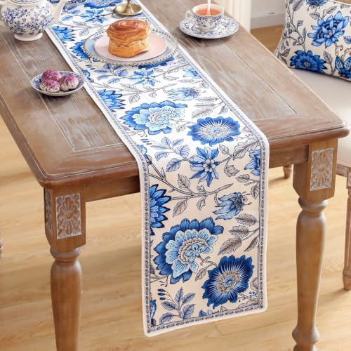 ISAENNE Designer French Linen Table Runner,87"x12"-Blanch - Image 3