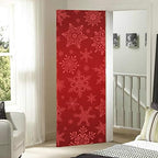 Qilmy Christmas Snowflakes Christmas Door Covers Front Door Christmas Decoration Washable Door Sign Banner Holiday Home Decorations 35X79 Inch - Image 7