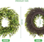 26'' Wreath for Front Door, Artificial Greenery Door Wreaths for Home Decor - Image 2