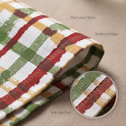Urban Villa Cloth Napkins Cotton 20x20 (Set of 12) Check Print - Image 5