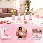 Der Rose 32pcs Pink Bud Vases in Bulk Flower Vases for Wedding Table Decor - Image 2