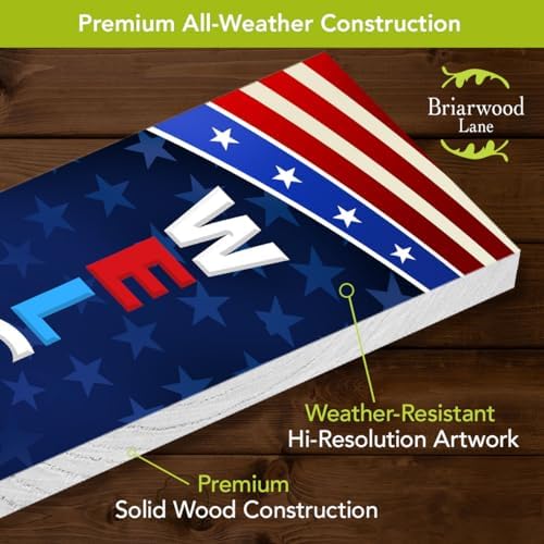 Briarwood Lane Spring Double Sided Reversible Pine 4th of July Porch Leaner 47x9.5 Gnome Sweet Gnome For Spring Porch Leaner - Image 4