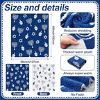 Remagr 50x60 Inch Hanukkah Throw Blanket Microfiber Menorah Jewish Decor - Image 2