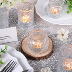 DARJEN Clear Votive Candle Holders Set of 36- Round Glass Candle Holders Bulk for Tea Light Candle, Embossed Candle Votives for Wedding Centerpiece, Various Parties & Home Decor - Image 2