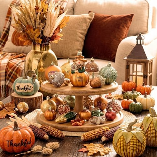 Valery Madelyn 50ct Fall Ornaments Shatterproof Tree Decorations for Home - Image 2