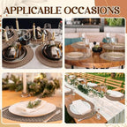 36 Pcs 13 Inch Round Woven Natural Placemat Burlap Boho Charger - Image 6