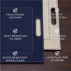 2-in-1 Serving Tray & Placemat | Faux Leather & Reversible - Image 6