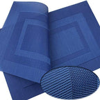 PIGCHCY Placemats Set of 12 Washable Durable Place Mats Vinyl Heat Resistant Non-Slip Table Mats Indoor Outdoor (Navy Blue) - Image 6