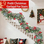 TURNMEON 9 Ft Prelit Artificial Christmas Garland Decor Timer 50 Lights 8 Modes Berry Snowy Bristle Pinecone Battery Operated Xmas Christmas Decoration Mantle Fireplace Home Indoor Outdoor - Image 5