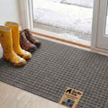 GORILLA GRIP® HydroABSORB Door Mat for Indoor Outdoor, 47x35 Charcoal by GorillaGrip