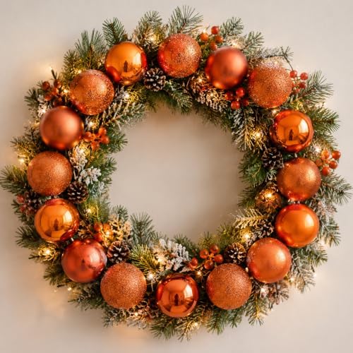 Soulchen 20 Pcs Orange Christmas Ball Ornaments 2.75" for Tree Shatterproof - Image 4