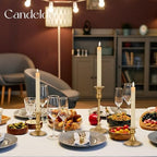 Candeldo Gold Candle Holders Set of 10, Table Centerpiece, Wedding Decor - Image 4