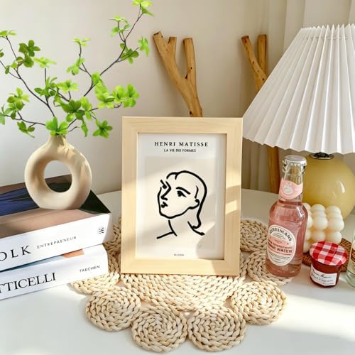 IcosaMro 13.8" Boho Placemats Set of 6 Round Woven Placemats Natural Table Place Mats for Dinning Table Indoor & Outdoor Wicker Wicker Charger Plates for Wedding Christmas Thanksgiving Events - Image 7