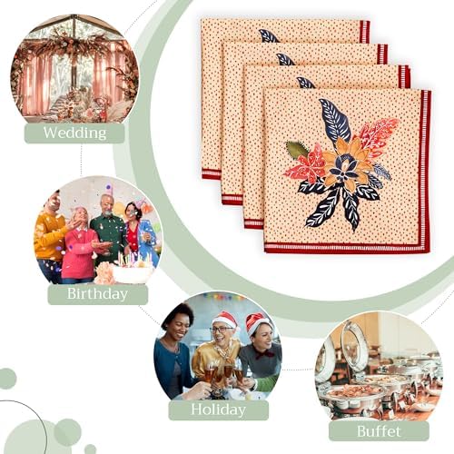 Maison d' Hermine Cloth Napkins Set of 4 Reusable 100% Cotton (20" x 20") - Image 6