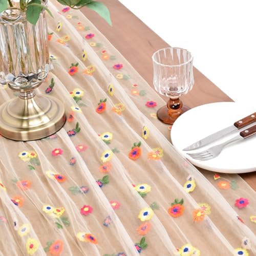6 Pack Flower Table Runner Floral Daisy Fall Wedding Birthday Party Decor - Image 4
