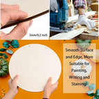 6 Pcs 20 Inch Wood Circles for Crafts Unfinished Round Wood Discs Blank Wooden Rounds Slices Round Wooden Door Hanger Signs with Bows, Twine and Glue Points for DIY Craft Holiday Decor,5 mm Thick - Image 4