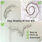 118" Fake Tree Willow Leaves Branches Twig Garland Hanging Decor - Image 2