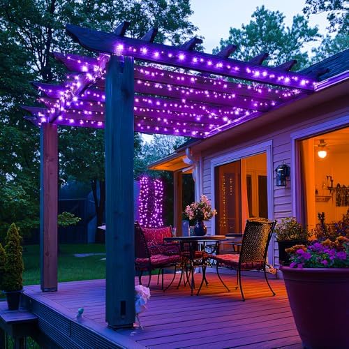 JMEXSUSS 400 LED Purple Halloween Lights Outdoor, Purple String Lights - Image 3