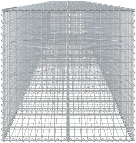 vidaxl Gabion Basket 433.1"x39.4"x39.4" - Galvanized Iron Landscaping cage - Tool-Free Assembly - Image 6