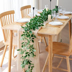 mizii 5 Packs 340" Artificial Vines Garland Fake Vine with Small Green Leaves Silk Rose Leaf Faux Hanging Plants Greenery Decoration for Outdoors Indoor Table Centerpieces Wedding Decor (Rose Leaves) - Image 3
