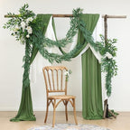 mizii 5 Packs 390" Artificial Vines Willows Garland Fake Vine Italian Ruscus Silk Green Leaves Faux Plants Greenery Decoration for Bedroom Room Wall Party Table Centerpieces Wedding Arch Decor - Image 5
