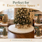 AOGU 72 Inch Faux Fur Christmas Tree Skirt White Plush Skirt for Merry Christmas Party Christmas Tree Decoration - Image 6