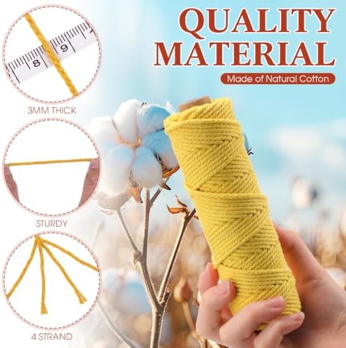 Timgle 10 Rolls Macrame Cord 3 mm X 875 Yards, Autumn Colors - Image 6