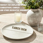 Vanselia Decorative Table Tray Ceramic Round Trays Home Decor (12" Retro) - Image 3