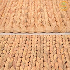 Square Placemats Set of 8, Water Hyacinth Woven Placemats for Dining Table, Boho Rattan Plate Chargers for Dinner Plates, Handmade Wicker Table Mats for Farmhouse and Holiday Decor, 11.8 Inch - Image 3