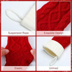 Hungdao Christmas Stockings Mini Knitted Rustic, Mixed Colors - Image 3