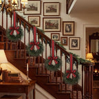 6 Pack 10 Inch Small Christmas Wreaths for Kitchen Cabinet - Image 4