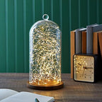 Farmlyn Creek Glass Dome Cloche Display Case - 5.1 x 5.1 x 10 in, Clear Dome & Wood Base - Cloche & Glass Cover - Succulent & Collectible Display - Image 3