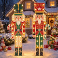 SiliFine 2 Pcs 35.4" H Lighted Nutcracker Christmas Outdoor Yard Sign Decor by SiliFine