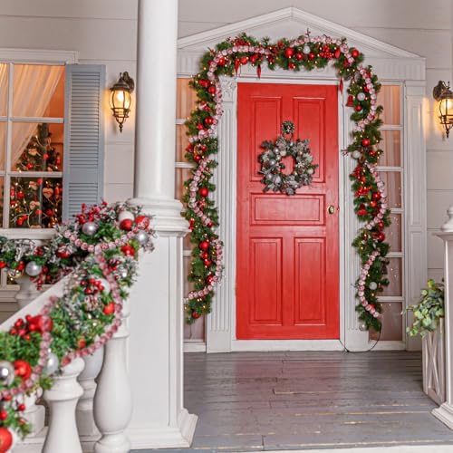 48FT Extra Long Christmas Wood Bead Garland for Mantle (Vintage Red Beads) - Image 7