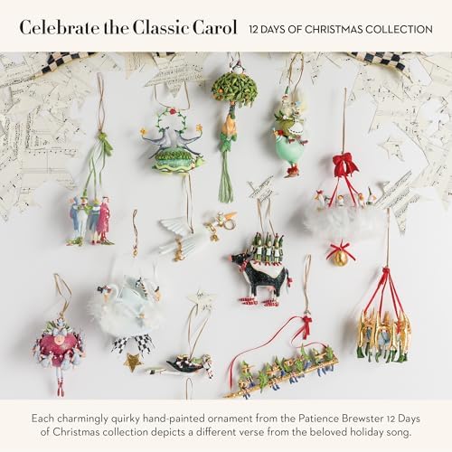 MACKENZIE-CHILDS Patience Brewster 12 Days Christmas Ornament, Decorative Hanging Ornament for Christmas Tree, 9 Drummers Drumming - Image 3