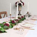 PONATIA 6FT BurgundyArtificial Flowers Eucalyptus Garland - Image 4