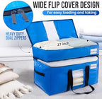 TAILI 2 Tier Moving Bags,4 Blue Silver Storage Bags with Visible Window - Image 2
