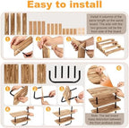3 Pack Wooden Cupcake Stand 3 Tier Large Tiered Risers Set - Image 7