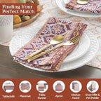 Maison d' Hermine Cloth Napkins Set of 4 Reusable 100% Cotton (20" x 20") - Image 4