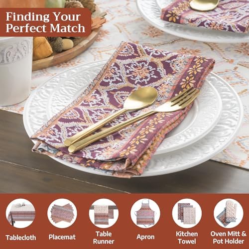 Maison d' Hermine Cloth Napkins Set of 4 Reusable 100% Cotton (20" x 20") - Image 4